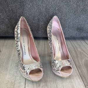 Chinese Laundry Glittering Pink Sequin Heels